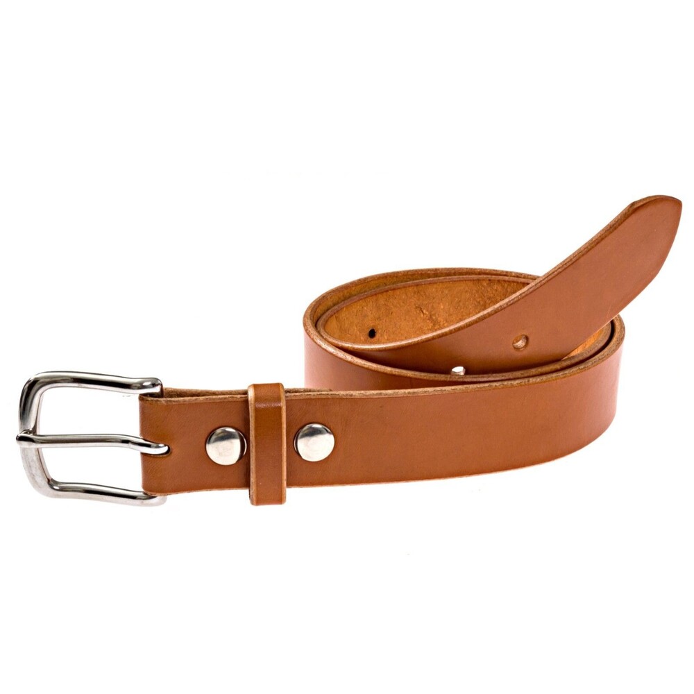 Men’s FULL GRAIN 1.5" Brown Leather Belt - Durable, Handmade by Amish Craftsmen